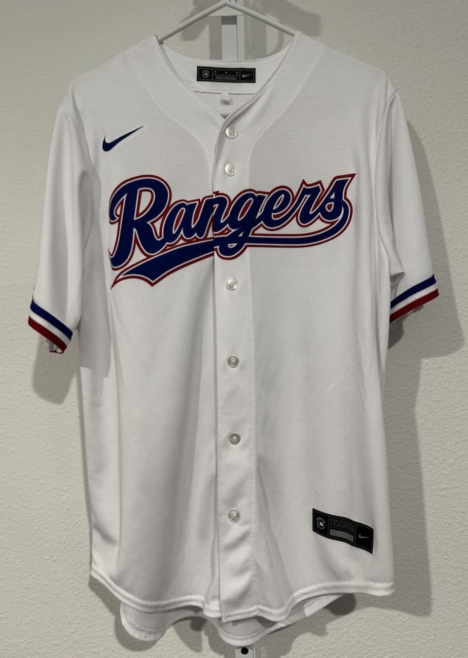 Nike Adolis Garcia Texas Rangers Jersey White Home Size M